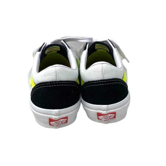 VANS Old Skool Skate Neon Sneakers Canvas Suede Black Women's Shoes VN0A5FCB6M5 - Picture 6 of 9